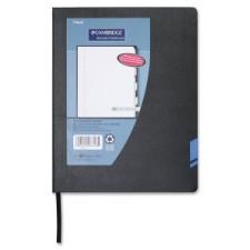 Hilroy Business Notebook - 160 Sheets - Printed 9.5'' (241.3 mm) x 7.8'' (196.9 mm) - Blue Paper - Black Cover - Recycled - 1Each