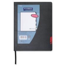 Hilroy Business Notebook - 160 Sheets - Printed 9.5'' (241.3 mm) x 7.8'' (196.9 mm) - Red Paper - Black Cover - Recycled - 1Each