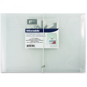 Winnable Poly Clear Envelope Letter Size 1.5'' Expansion - Clear - 1 Each
