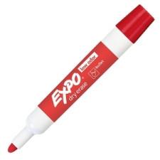 Expo Dry Erase Markers - Bullet Marker Point Style - Red Ink - 1 each