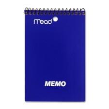 Hilroy Coil Memo Notebook - 40 Pages - Printed - Wire Bound - 15 lb Basis Weight 4'' (101.6 mm) x 6'' (152.4 mm) - White Paper - Assorted Cover