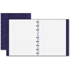 Blueline MiracleBind Notebook - 150 Pages - Printed - Twin Wirebound 9.3'' (235 mm) x 7.3'' (184.2 mm) - White Paper - Purple Cover Ribbed - Recycled - 1Each