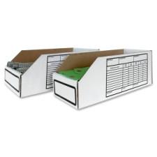 Crownhill Storage Bin - External Dimensions: 4'' Width x 12'' Depth x 4'' Height - Fiberboard - White - For Spare Part - 25 / Pack
