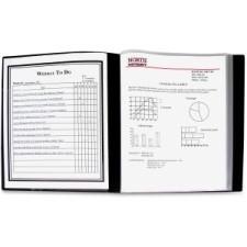 C-Line 24-Pocket Bound Sheet Protector Presentation Book, Black, 33240 - Letter - 8 1/2'' x 11'' Sheet Size - 48 Sheet Capacity - 24 Pocket(s) - Polypropylene - Black - 1 / Each