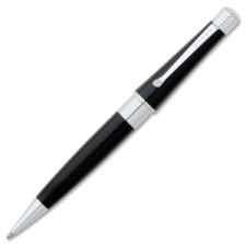 Cross Beverly Coll Lacquer & Chrome Ballpoint Pen - Fine Pen Point Type - Refillable - Black Ink - Chrome Barrel - 1 Each Each