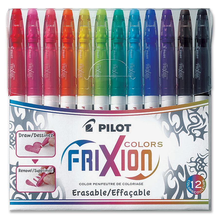 FriXion Assorted Colour Erasable Marker Pen Set - 12/Pack
