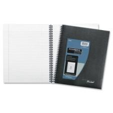 Hilroy Cambridge Limited Business Notebook - 80 Sheets - Printed - Double Wire Spiral - 20 lb Basis Weight - Letter 8.5'' (215.9 mm) x 11'' (279.4 mm) - Black Cover Lined - Recycled - 1Each