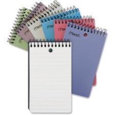 MeadWestvaco Mead Poly Memo Books - 100 Sheets - Plain - Twin Wirebound - 3'' (76.2 mm) x 5'' (127 mm) - White Paper - Poly Cover - 1Each