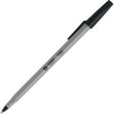 Business Source Bulk Pack Ballpoint Stick Pens - Medium Pen Point Type - Black Ink - 60 / Box