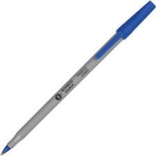 Business Source Bulk Pack Ballpoint Stick Pens - Medium Pen Point Type - Blue Ink - 60 / Box
