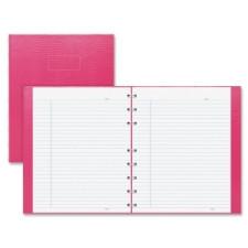Blueline Pink Ribbon Collection - NotePro Notebook - 150 Pages - Printed - Twin Wirebound 7.3'' (184.2 mm) x 9.3'' (235 mm) - White Paper - Bright Pink Cover Lizard - Recycled - 1Each