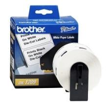 Brother Address Label - 1 9/64'' Width x 2 27/64'' Length - 800 / Roll - Rectangle - Direct Thermal - White - 800 / Roll