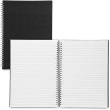 Sparco Twin-Wire A4 Linen Notebook - 80 Pages - Printed - Twin Wirebound - A4 8.3'' (210 mm) x 11.7'' (297 mm) - Black Cover - Linen Cover - 1Each