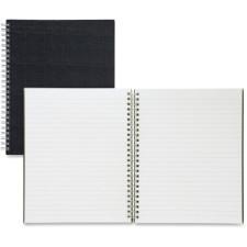 Sparco Twin-Wire 9x7 Linen Notebook - 80 Pages - Printed - Twin Wirebound 7'' (177.8 mm) x 9'' (228.6 mm) - Black Cover - Linen Cover - 1Each