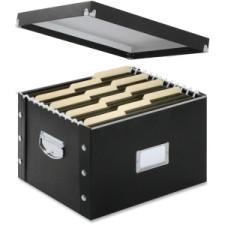Snap-N-Store Hanging File Box - Media Size Supported: Legal, Letter - Heavy Duty - Fiberboard, Polyvinyl Chloride (PVC), Metal - Black - For File, Folder - 1 Each