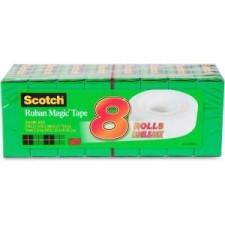 Scotch Invisible Magic Tape Boxed Refill Roll - 0.75'' (19 mm) Width x 27.8 yd (25.4 m) Length - Permanent Adhesive Backing - Sturdy, Photo-safe, Repositionable, Writable Surface - 8 / Pack -