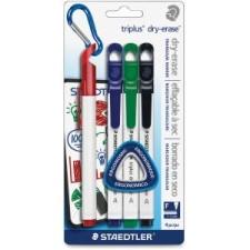 Staedtler Fine Tip Whiteboard Markers - Fine Marker Point Type - Red, Blue, Green, Black Ink - 4 / Pack