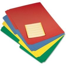 Filemode Extra-capacity Poly File Folders - Letter - 8 1/2'' x 11'' Sheet Size - 1/2 Tab Cut - Top Tab Location - Polypropylene - Blue, Red, Green, Yellow - 12 / Pack