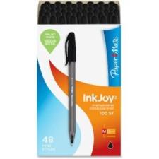 PaperMate Inkjoy 100 Ballpoint Stick Pens - Medium Pen Point Type - 1 mm Pen Point Size - Triangular Pen Point Style - Refillable - Black Ink - Transparent Barrel