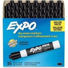 Expo Low-Odor Dry-erase Chisel Tip Markers - Chisel Marker Point Style - Black Ink