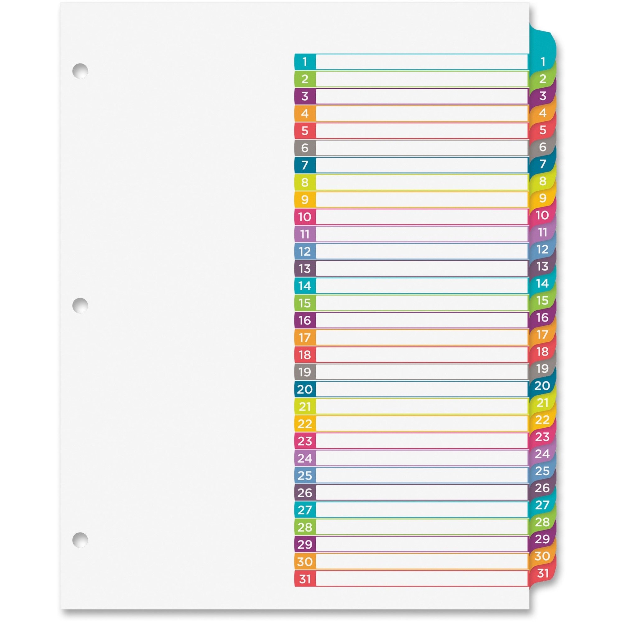 Avery® Ready Index Customizable Table of Contents Multicolor Dividers - Each