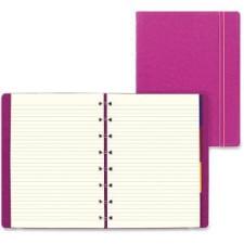 Blueline Filofax Refillable Notebook - 112 Pages - Printed - Twin Wirebound - Ruled - A5 8.3'' (210 mm) x 5.8'' (148.5 mm) - Cream Paper - Fuchsia Cover - 1 Each