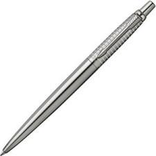 Parker Jotter Premium Ballpoint Pen - Medium Pen Point Type - Chisel Pen Point Style - Refillable - Black Ink - Stainless Steel Barrel