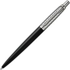 Parker Jotter Premium Ballpoint Pen - Medium Pen Point Type - Chisel Pen Point Style - Refillable - Black Ink - Black Stainless Steel Barrel