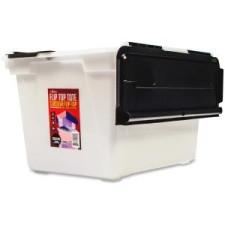 Storex Swing Top File Storage Tote - 45 L - Media Size Supported: Letter, Legal - For File - 4 / Carton