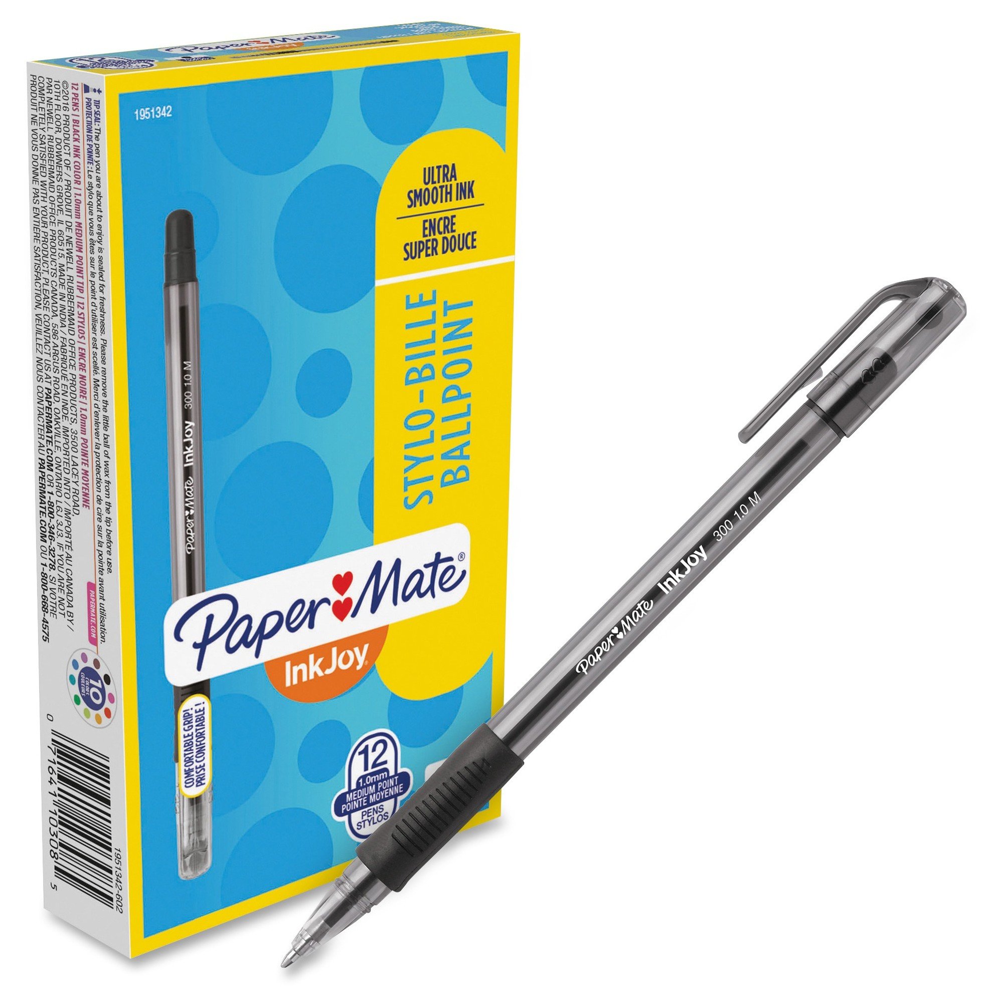Paper Mate Inkjoy 300 Extra-smooth Ballpoint Pens - 12/Pack