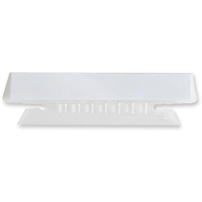 Business Source Plastic Clear Hanging File Tabs - 25/Pack