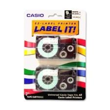 Casio Label Tape - 3/8'' Width x 26 ft Length - White - 2 / Pack