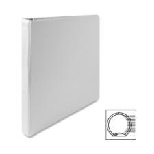 Sparco Premium Round Ring View Binder - 1/2'' Binder Capacity - Letter - 8 1/2'' x 11'' Sheet Size - 3 x Round Ring Fastener(s) - 2 Internal Pocket(s) - Polypropylene - White - 1 Each