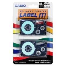 Casio Label Tape - 45/64'' Length - Dye Sublimation - White - 2 / Pack