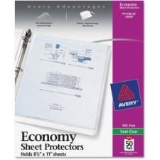 Avery Economy Weight Sheet Protector - For Letter 8.5'' x 11'' Sheet - Rectangular - Clear - Polypropylene - 50 / Box