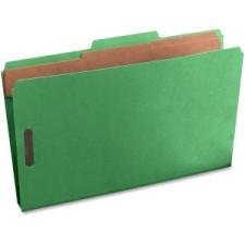 Pendaflex Classification Folder - Legal - 8 1/2'' x 14'' Sheet Size - 2'' Expansion - 4 Fastener(s) - 2/5 Tab Cut - 2 Divider(s) - 20 pt. Folder Thickness - Pressguard - Green - 10 / Box