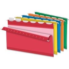 Pendaflex ReadyTab Color Hanging Folders - Legal - 8 1/2'' x 14'' Sheet Size - 1/5 Tab Cut - Assorted - 25 / Box