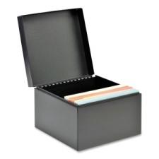 MMF Steelmaster Card File Box - External Dimensions: 8.5'' Width x 8.5'' Depth x 6'' Height - Heavy Duty - Steel - Black - For Card - Recycled - 1 Each