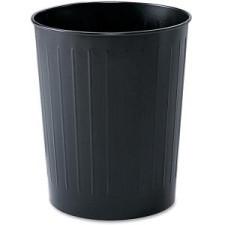 Safco Fire-safe Wastebasket - 22.71 L Capacity - Round - 13'' (330.2 mm) Opening Diameter - 14'' Height - Steel - Black