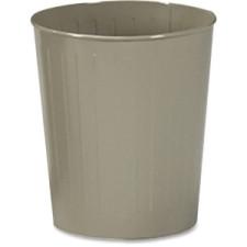Safco Fire-safe Wastebasket - 22.71 L Capacity - Round - 13'' (330.2 mm) Opening Diameter - 14'' Height - Steel - Sand