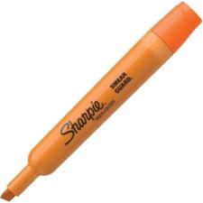 Sharpie Major Accent Highlighter - Broad Marker Point Type - Chisel Marker Point Style - Fluorescent Orange Ink - Orange Barrel - 12/box