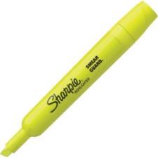 Sharpie Major Accent Highlighter - Broad Marker Point Type - Chisel Marker Point Style - Fluorescent Yellow Ink - Yellow Barrel - 12/box