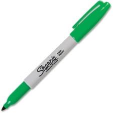 Sharpie Permanent Fine Point Marker - Fine Marker Point Type - Green Alcohol Based Ink - Each