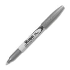 Sharpie Silver Metallic Marker - Fine Marker Point Type - 0.5 mm Marker Point Size - Silver Ink - 1 Dozen