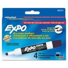 Expo Dry Erase Chisel Point Markers - Chisel Marker Point Style - Assorted Ink - Assorted Barrel - 4 / Pack