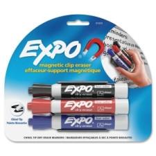 Expo Markaway III Eraser - Chisel Marker Point Style - Red, Blue, Black Ink - 1 / Set