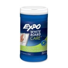 Expo Marker Board Towlettes - Reusable, Pre-moistened - White - Cloth