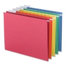 Sparco Colored Hanging Folder - Letter - 8 1/2'' x 11'' Sheet Size - 1/5 Tab Cut - Assorted - Recycled - 25 / Box