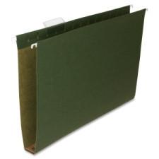 Sparco Box Bottom Hanging File Folder - 1'' Folder Capacity - Legal - 8 1/2'' x 14'' Sheet Size - 1'' Expansion - 1/5 Tab Cut - Green - Recycled - 25 / Box