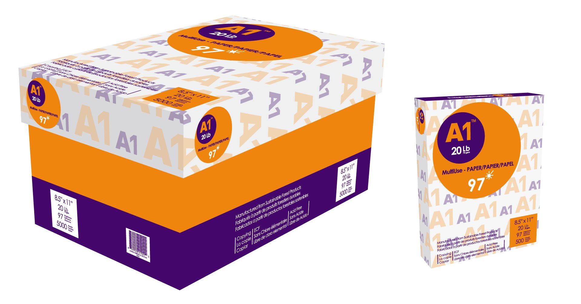 A1‎ : Multipurpose 97 Bright Premium Copy Paper 11 x 17 - 2500 Sheets ...